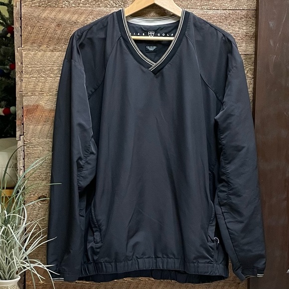 Nike | Jackets u0026 Coats | Nike Golf Mens V Neck Pullover Wind Shirt Black  Size Xl | Poshmark